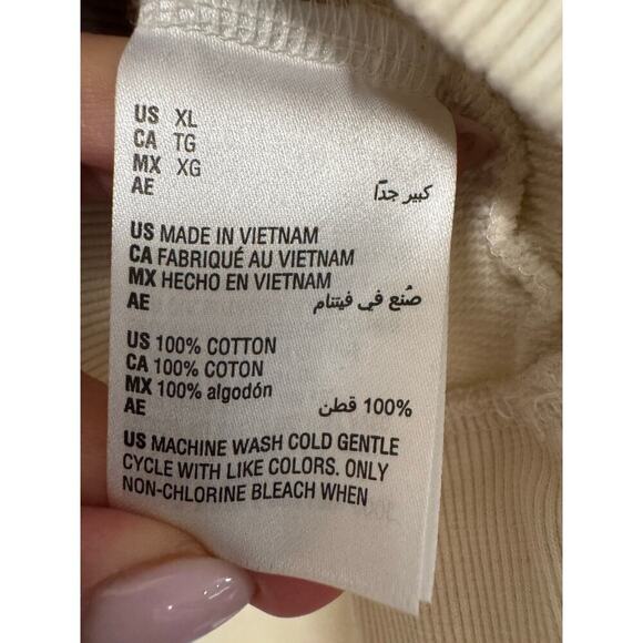 Mode of One Men's XL Cream Relaxed Fit French Terry Cotton Polo Pullover Shirt - Picture 5 of 5